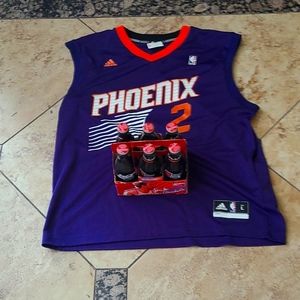 PHOENIX SUNS ADDIDAS JERSEY AND COLLECTIBLE PHOENIX SUNS DICK ARSDALE COCA COLA